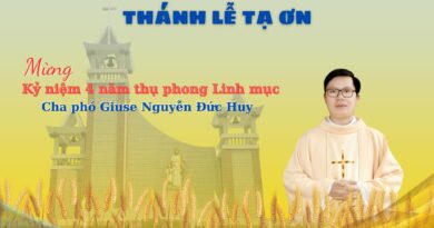 Chúc mừng kỷ niệm 4 năm Thụ phong Linh mục Cha phó Giuse Nguyễn Đức Huy (16/07/2024)