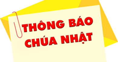 THÔNG BÁO CHÚA NHẬT XXIV THƯỜNG NIÊN