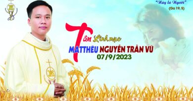 Chúc Mừng kỉ niệm 1 năm Linh Mục Cha phó Matthêu Nguyễn Trần Vũ 2023–07/09–2024