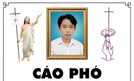 Em Giuse Nguyễn Ngọc Phước 16 tuổi, Giáo họ Vô Nhiễm, Qua đời 12/05/2025, Thánh lễ an táng 4h30 thứ tư 14/05/2025