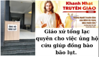 Chúa Nhật Khánh Nhật Truyền Giáo 19/10/2025 Giáo xứ tổng lạc quyên cứu giúp đồng bào bão lụt