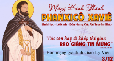 LỄ KÍNH THÁNH PHANXICÔ XAVIÊ 03/12/2025 Bổn mạng Gia Đình Giáo Lý Viên