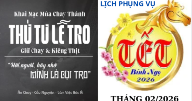 LỊCH PHỤNG VỤ GIÁO XỨ NGỌC LÂM THÁNG 02/2026 LỊCH PHỤNG VỤ GIÁO XỨ NGỌC LÂM THÁNG 02/2026