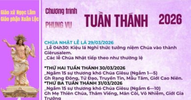 LỊCH PHỤNG VỤ THÁNG 04/2026 TUẦN THÁNH và PHỤC SINH LỊCH PHỤNG VỤ THÁNG 04/2026 TUẦN THÁNH và PHỤC SINH