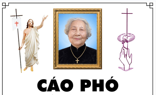 Cụ Cố Anna Maria Nguyễn Thị Ái 93 tuổi, Giáo họ Mẹ Thiên Chúa, Qua đời 07/04/2026, Thánh lễ an táng 4h30 thứ sáu 10/04/2026
