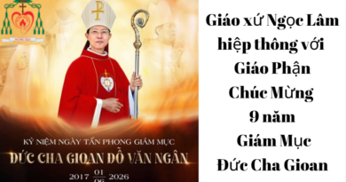 Giáo Xứ Ngọc Lâm Hiệp Thông với Giáo Phận Chúc Mừng 9 năm Giám Mục Đức Cha Gioan