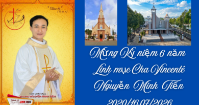 Chúc Mừng kỷ niệm 6 năm thụ phong Linh Mục Cha phó Vincente Nguyễn Minh Tiến Chúc Mừng kỷ niệm 6 năm thụ phong Linh Mục Cha phó Vincente Nguyễn Minh Tiến