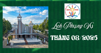 LỊCH PHỤNG VỤ GIÁO XỨ NGỌC LÂM THÁNG 08/2026
