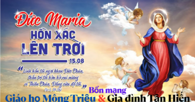 Mừng Kính trọng thể Đức Maria Hồn Xác Lên Trời 15/08/2026 Bổn mạng Giáo họ Mông Triệu và Gia Đình Tận Hiến