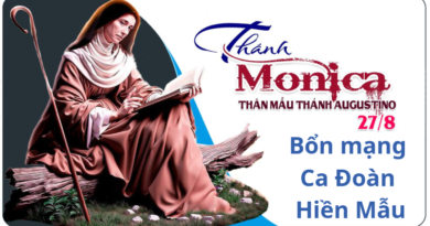 Mừng Kính Thánh Mônica 27/08/2026 Bổn mạng Ca Đoàn Hiền Mẫu