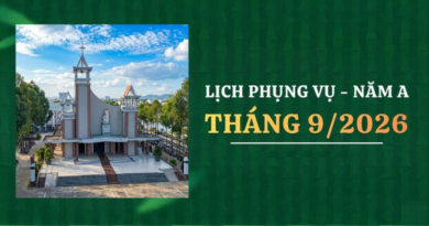 LỊCH PHỤNG VỤ GIÁO XỨ THÁNG 09/2026