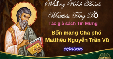 Mừng Kính Thánh Matthêu Tông Đồ 21/09/2026 Bổn mạng Cha phó Matthêu Nguyễn Trần Vũ