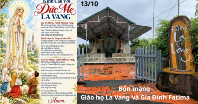 Mừng Kỷ Niệm Đức Mẹ Hiện Ra Tại Fatima. Bổn mạng Giáo họ La Vang và Gia Đình Fatima 13/10/2026