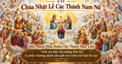 Mừng Kính Trọng Thể Lễ Các Thánh Nam Nữ 01/11/2026 Bổn mạng Nhạc Đoàn Chư Thánh Ngọc Lâm